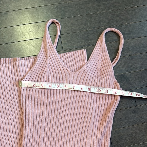 Merokeety Pink Bodycon Ribbed Maxi Dress Women’s L - Picture 5 of 9